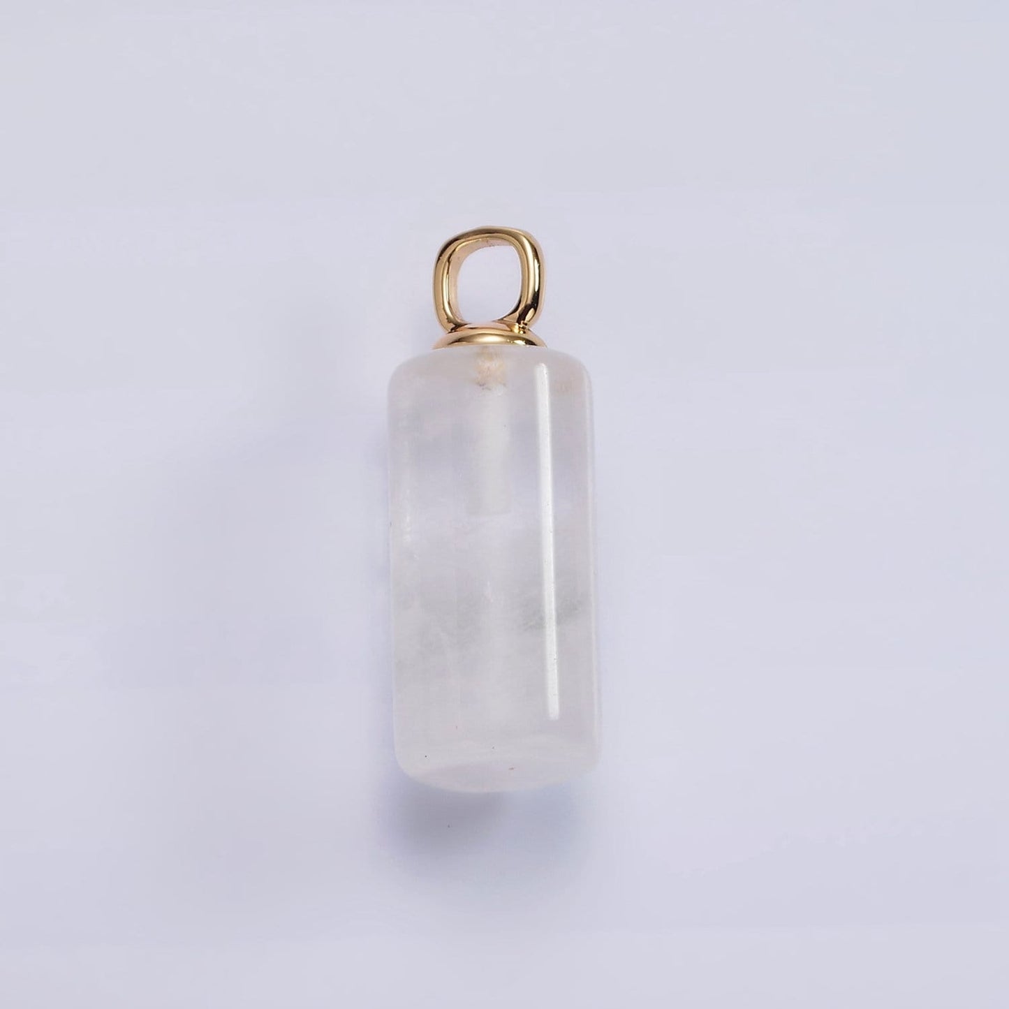 14K Gold Filled 27mm Tube Natural Gemstone Drop Pendant | N1963 - N1968