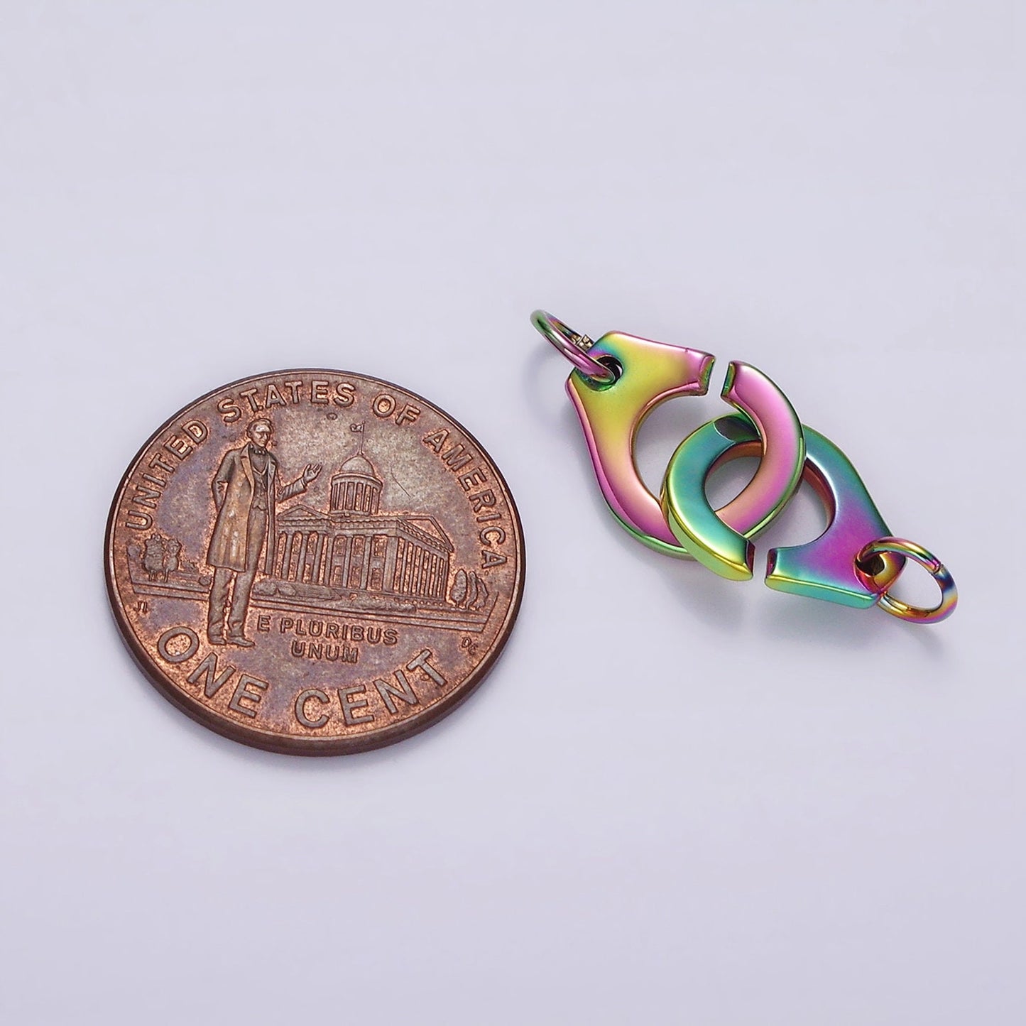 Dainty Gold Iridescent Rainbow Trigerless Clasps Jewelry Finding Closure Supply Hand Cuff Inspired Mermaid Color | Z600