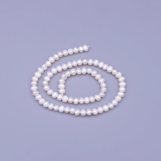 Wholesale 5.8 mm Mini Seed Pearl Beads Natural White Color Potato Freshwater Pearls Genuine Freshwater Pearl Seed Pearls by Strand WA1665
