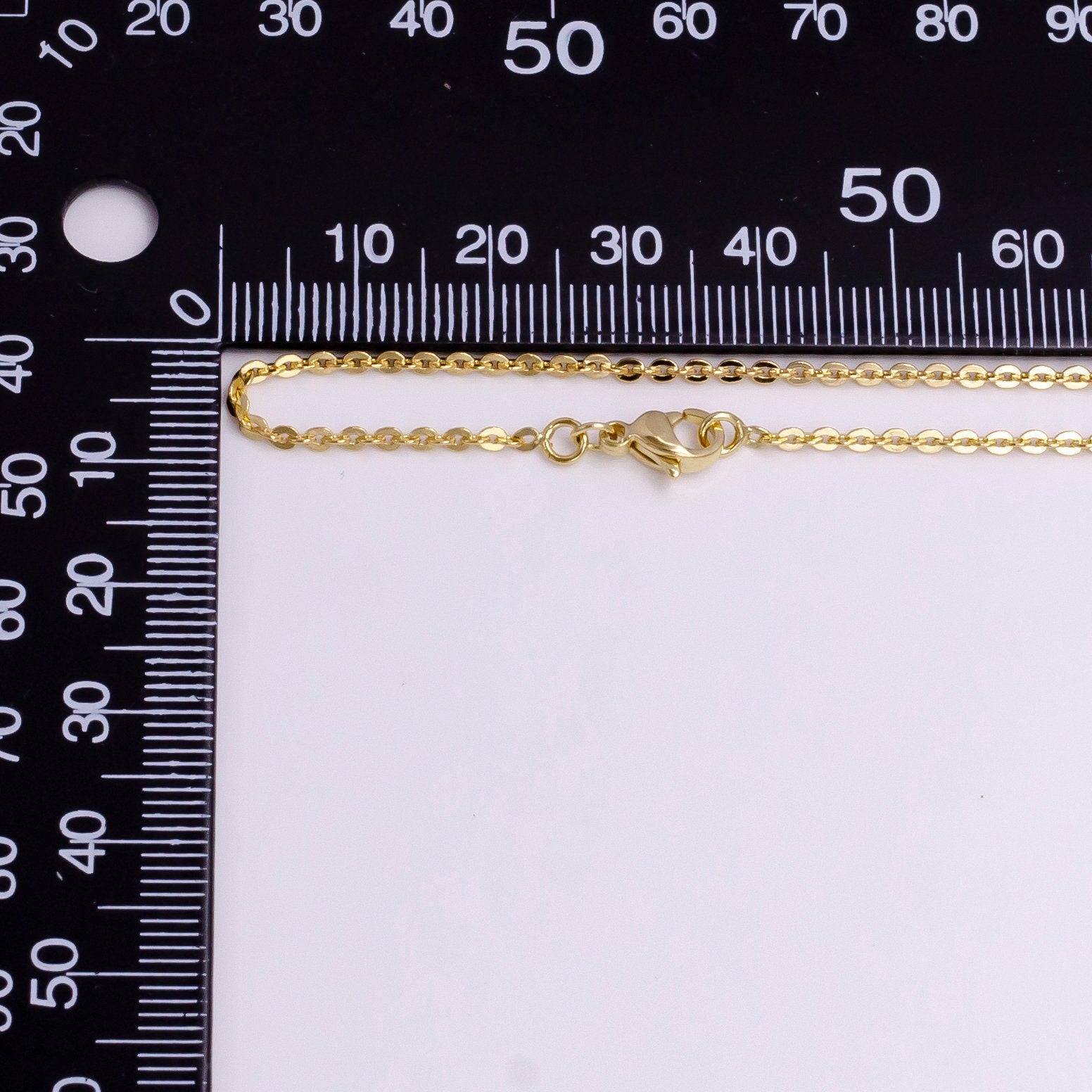 14K Gold Filled 1.7mm Rolo Cable 17.5 Inch Layering Chain Necklace | WA-1904