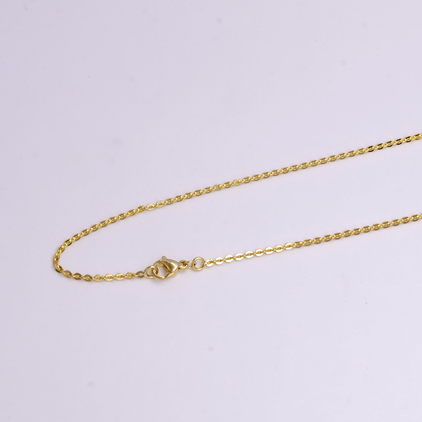 14K Gold Filled 1.7mm Rolo Cable 17.5 Inch Layering Chain Necklace | WA-1904