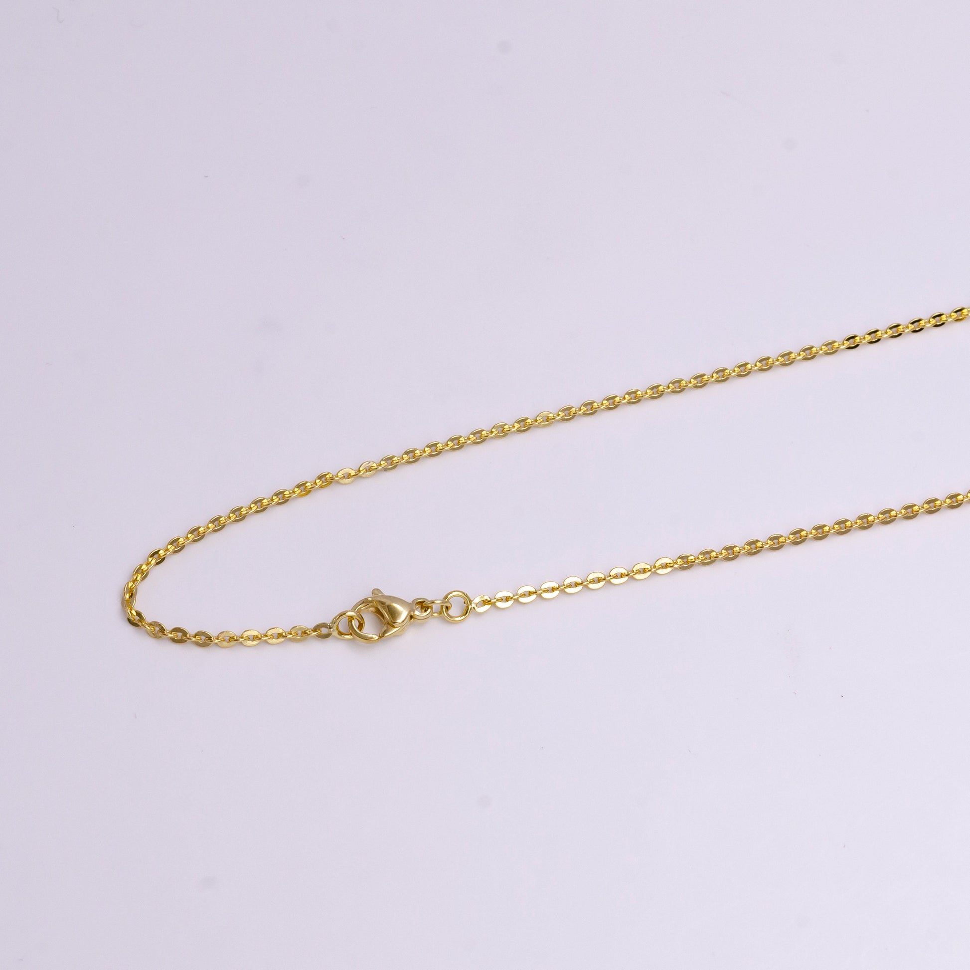 14K Gold Filled 1.7mm Rolo Cable 17.5 Inch Layering Chain Necklace | WA-1904