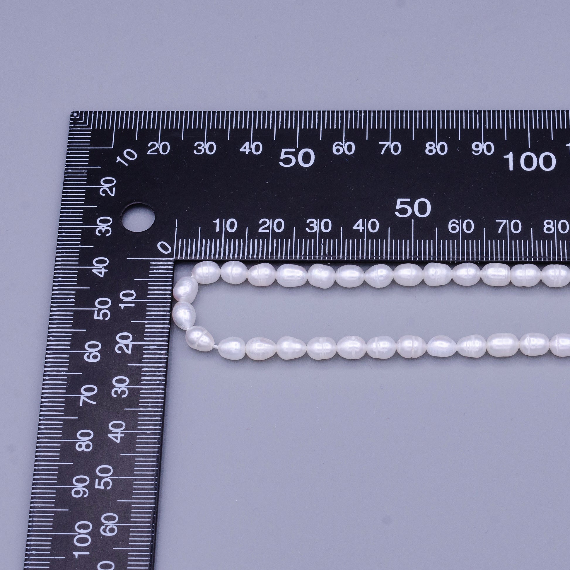 AAA Natural Freshwater Pearl Beads 4.8mm, Rice Shape Beads, White Beads, Great Quality pearl Beads Full strand Pearl Loose Beads WA-1668
