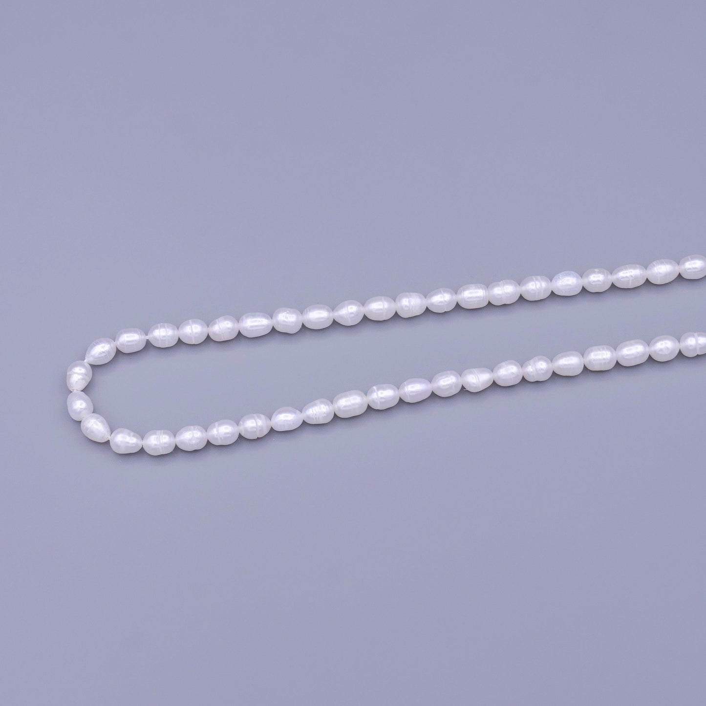AAA Natural Freshwater Pearl Beads 4.8mm, Rice Shape Beads, White Beads, Great Quality pearl Beads Full strand Pearl Loose Beads WA-1668