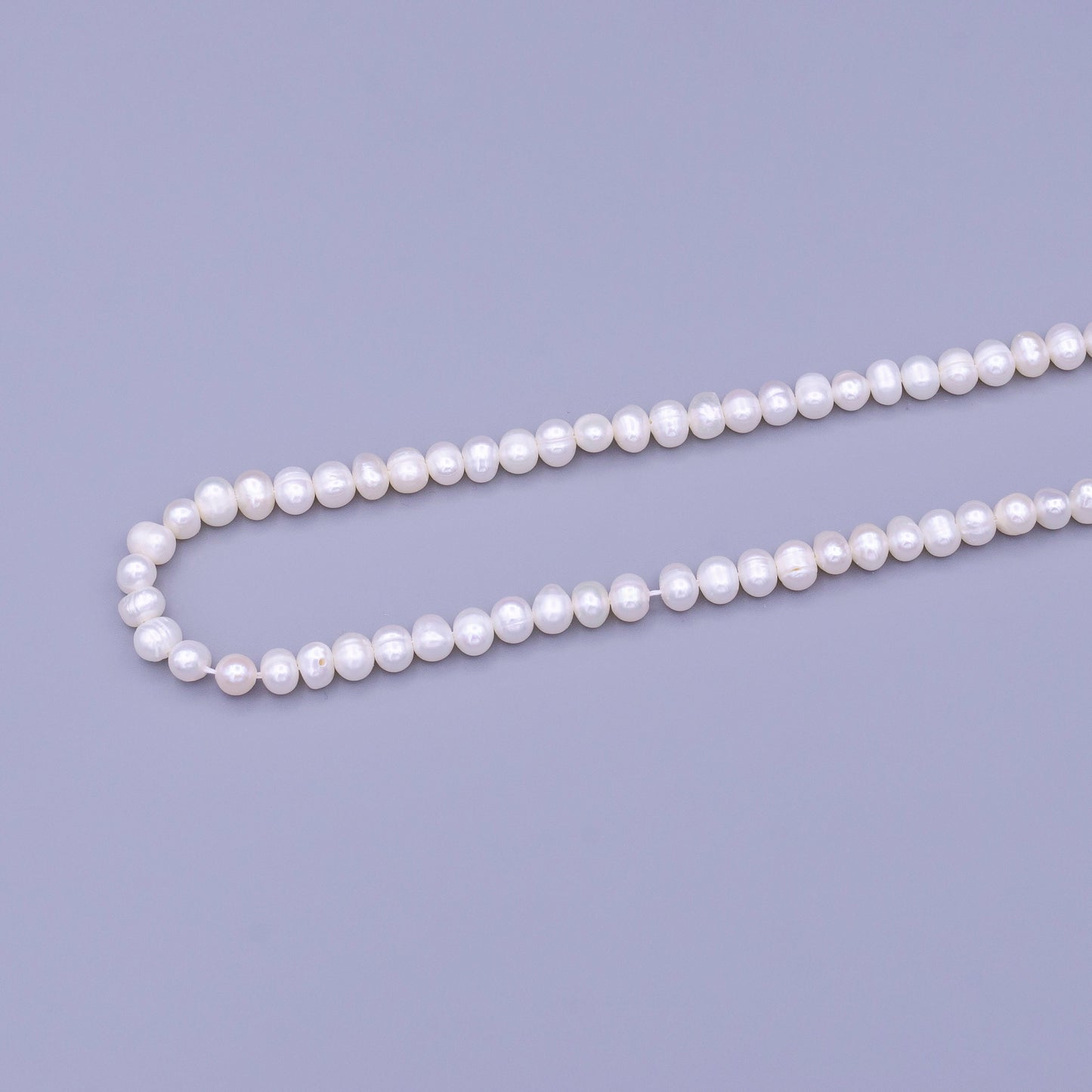 Wholesale 5.8 mm Mini Seed Pearl Beads Natural White Color Potato Freshwater Pearls Genuine Freshwater Pearl Seed Pearls by Strand WA1665