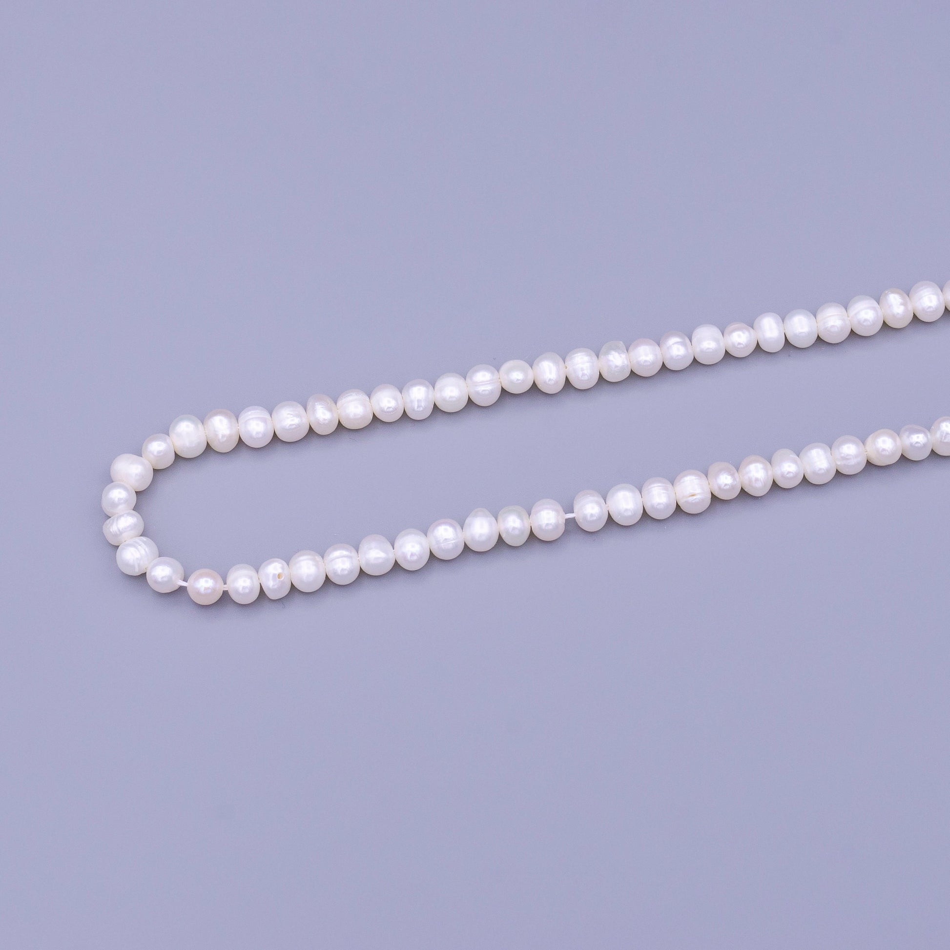 Wholesale 5.8 mm Mini Seed Pearl Beads Natural White Color Potato Freshwater Pearls Genuine Freshwater Pearl Seed Pearls by Strand WA1665