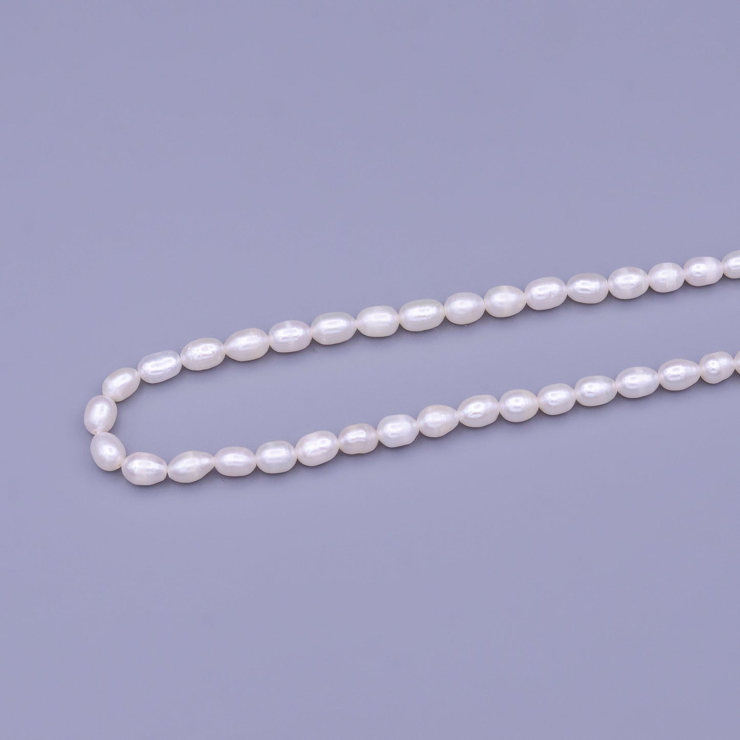 Grade AAA High Quality Natural Freshwater Baroque Seed Nugget Keshi Pearl Beads - White - approx 5 mm Length approx 14" strand WA1664