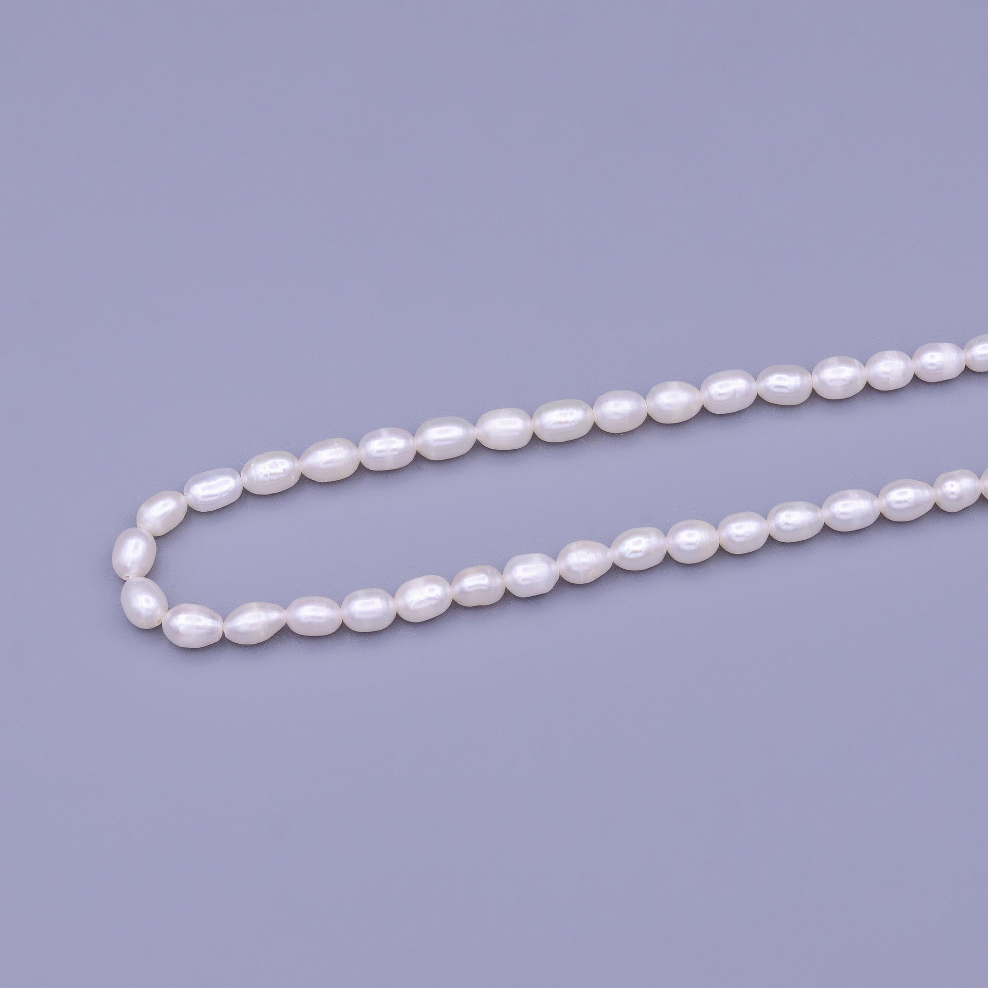 Grade AAA High Quality Natural Freshwater Baroque Seed Nugget Keshi Pearl Beads - White - approx 5 mm Length approx 14" strand WA1664