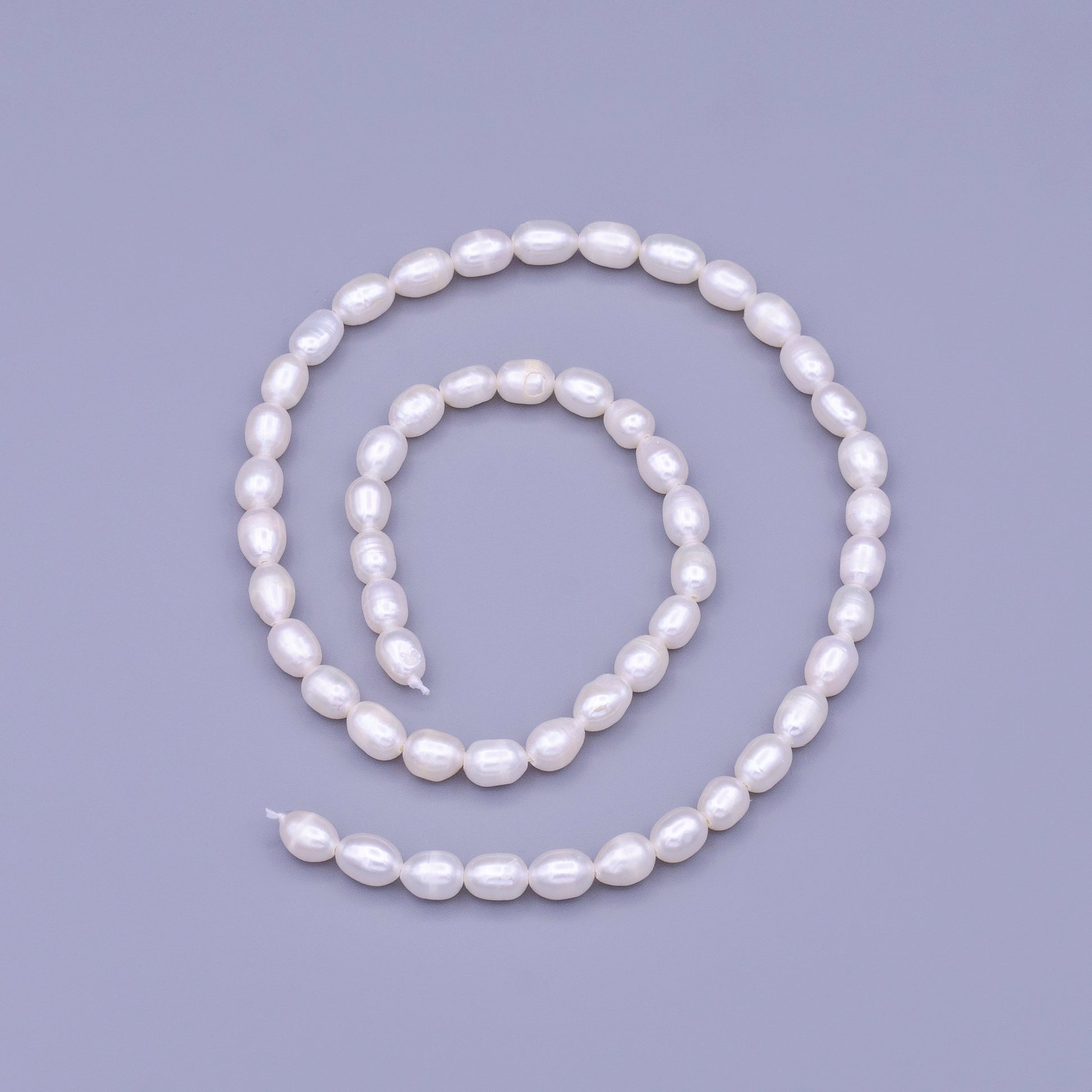 Grade AAA High Quality Natural Freshwater Baroque Seed Nugget Keshi Pearl Beads - White - approx 5 mm Length approx 14" strand WA1664