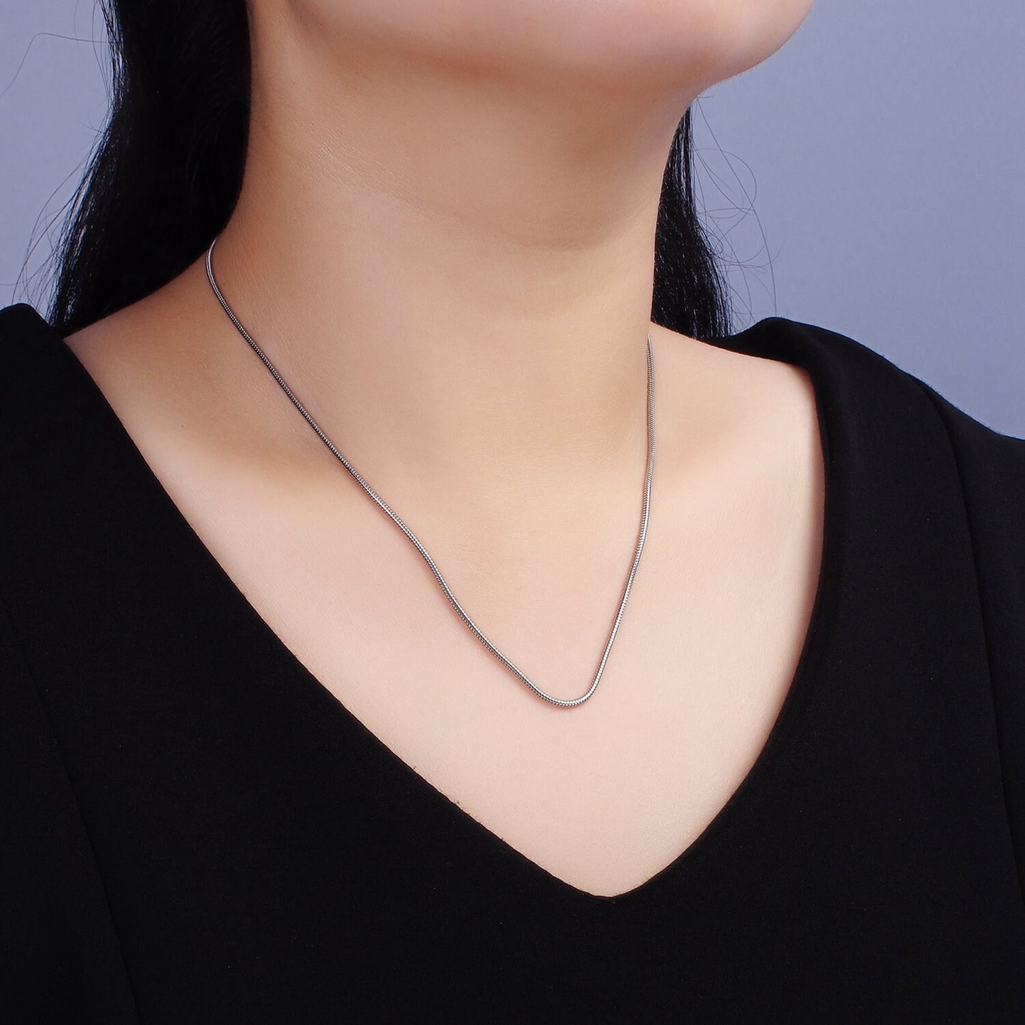 Stainless Steel 1.5mm Snake Chain 18 Inch Layering Necklace | WA-2263