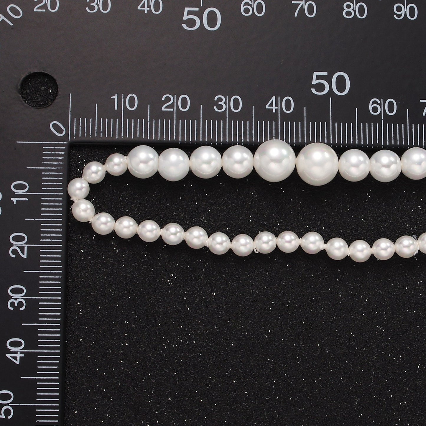 Stainless Steel Round Bubble Shell Pearl 18 Inch Layering Necklace w. Extender | WA-2319