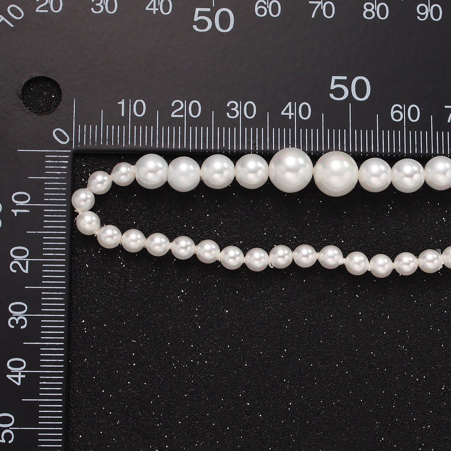 Stainless Steel Round Bubble Shell Pearl 18 Inch Layering Necklace w. Extender | WA-2319
