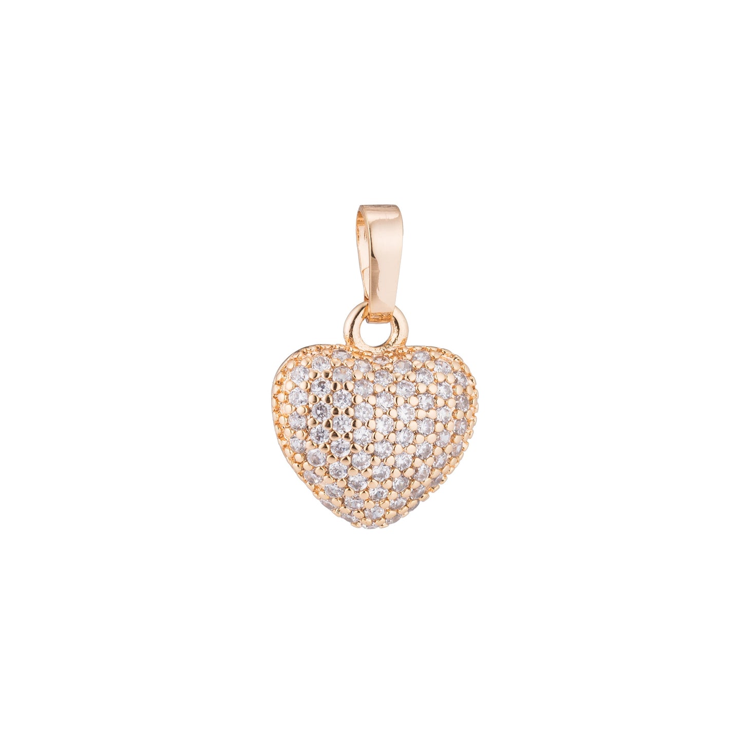 Rose Gold/White Gold/Gold Heart, Love, Family, Memory, Dangle, Romantic, Women CZ Necklace PENDANT Charm For Jewelry Making H-338