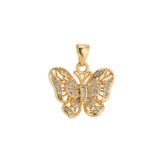 Gold Filled Butterfly Mariposa Pendants H-289