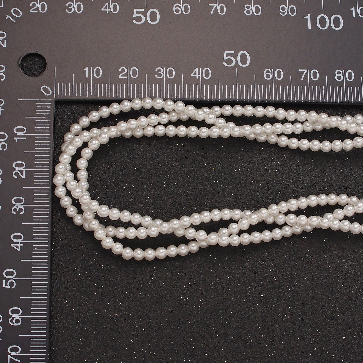 24K Gold Filled Triple Layer 3mm Round Shell Pearl 16.5 Inch Choker Necklace with Extender for Bridesmaid Bridal Jewelry | WA-2330