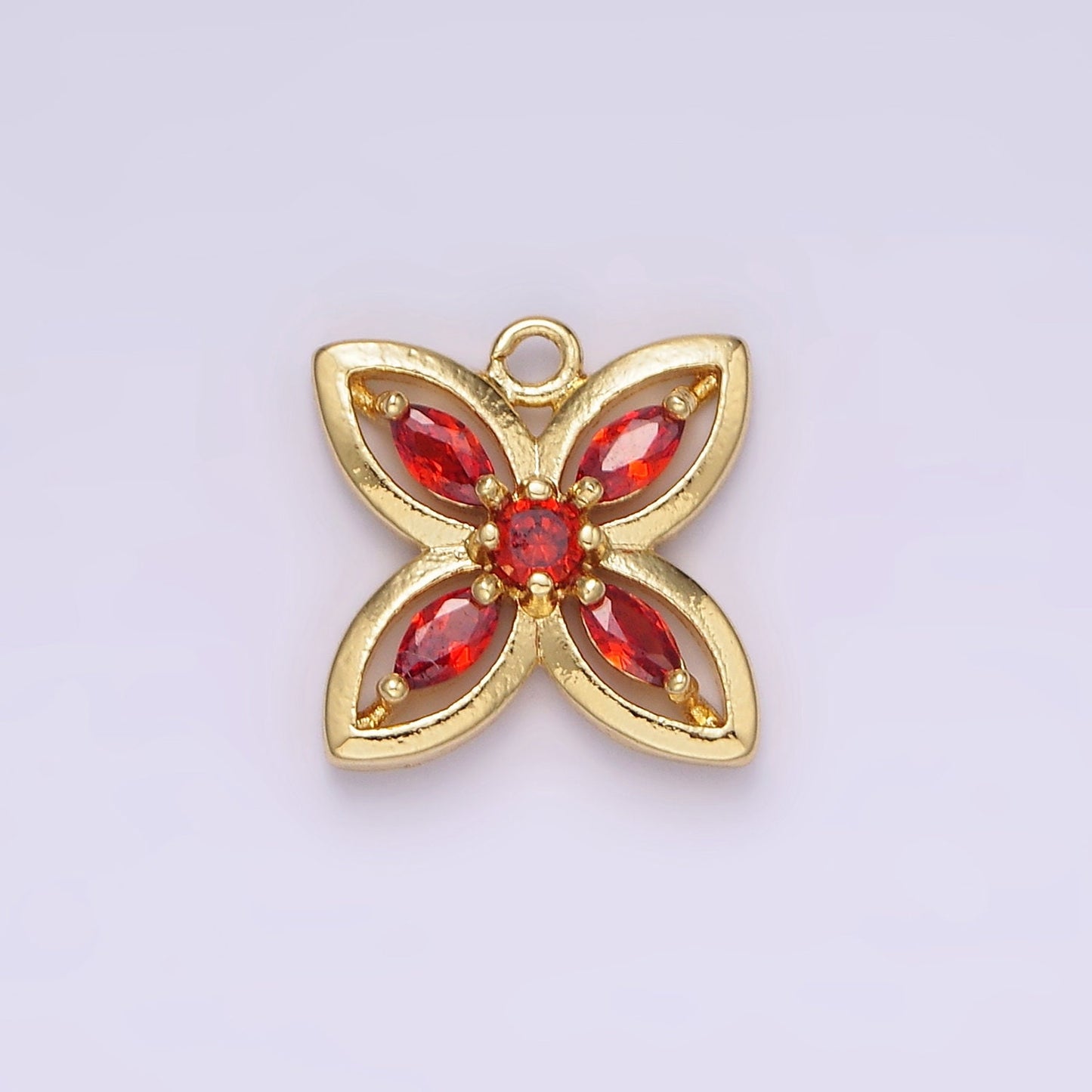 Mini Micro Paved Mariposa Butterfly CZ Gold Pendant | AG594