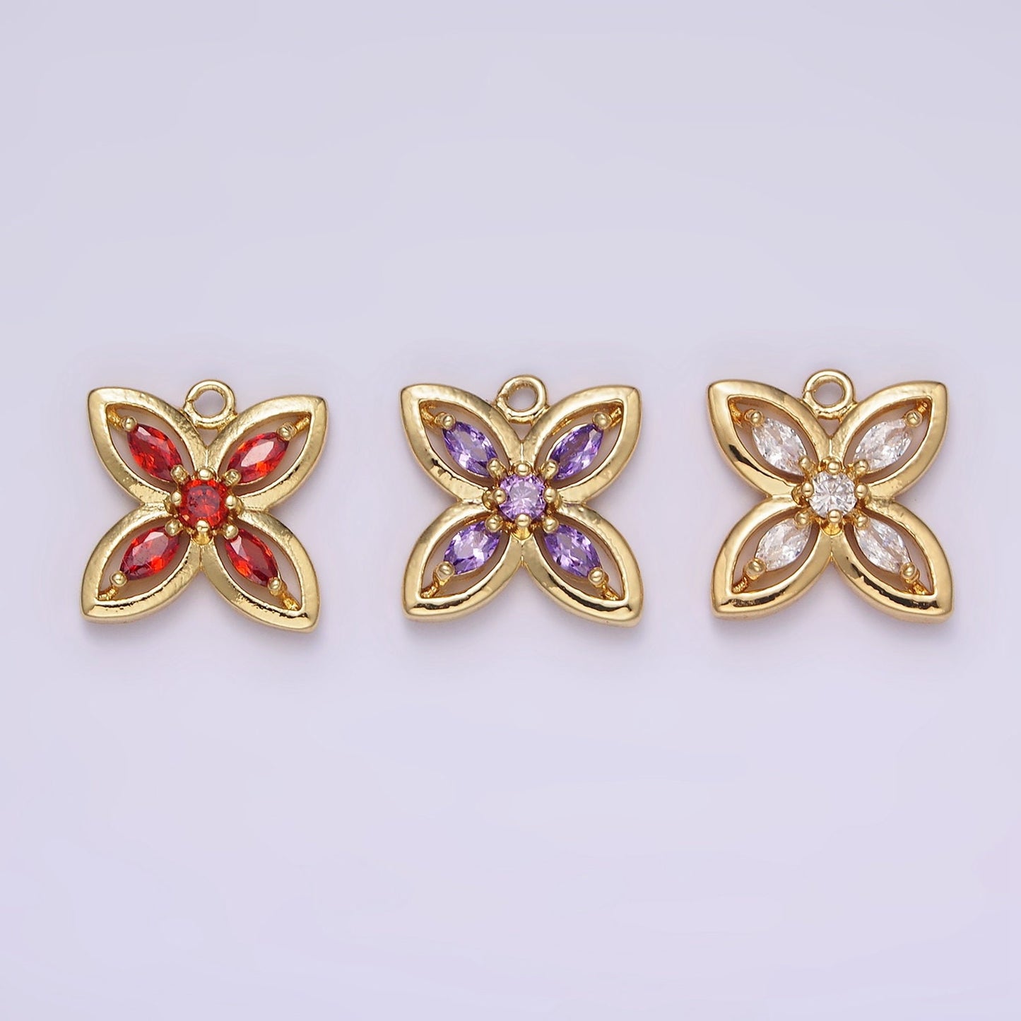 Mini Micro Paved Mariposa Butterfly CZ Gold Pendant | AG594