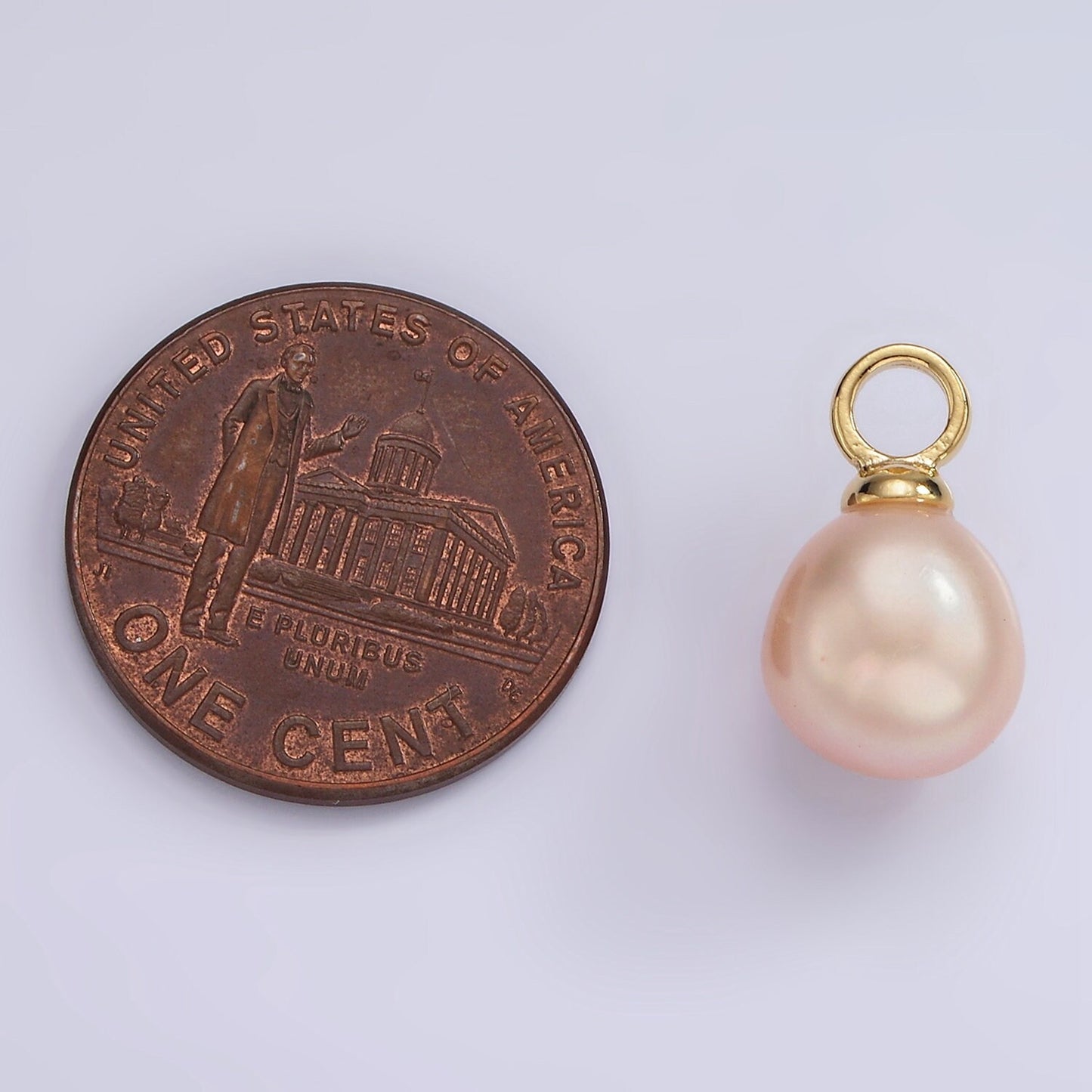 Pear Freshwater Pearls AA Quality Natural Pink Peach Color 16.5mm Necklace Pendant Earring Charm for Jewelry Making Supply P1661