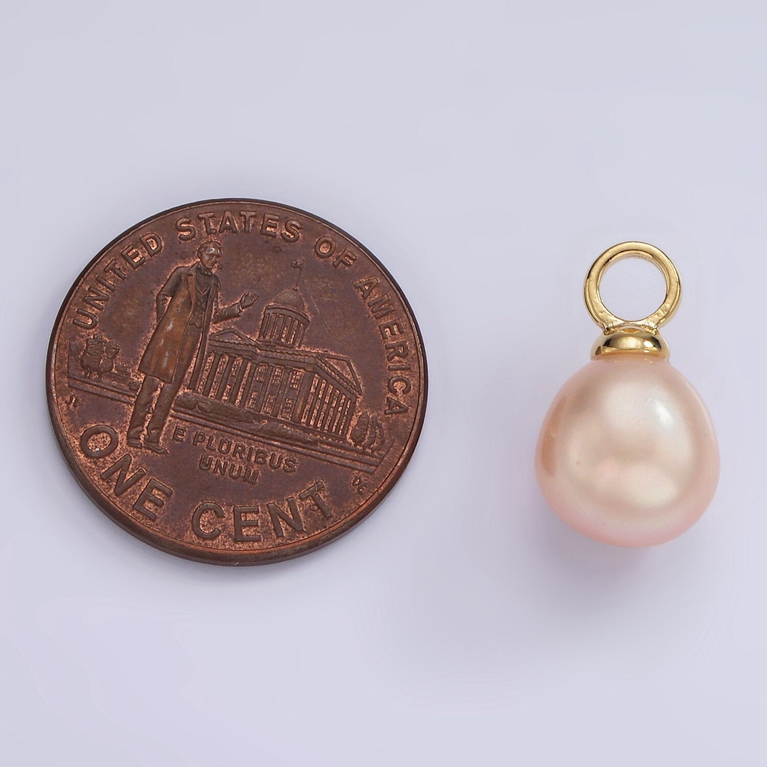 Pear Freshwater Pearls AA Quality Natural Pink Peach Color 16.5mm Necklace Pendant Earring Charm for Jewelry Making Supply P1661