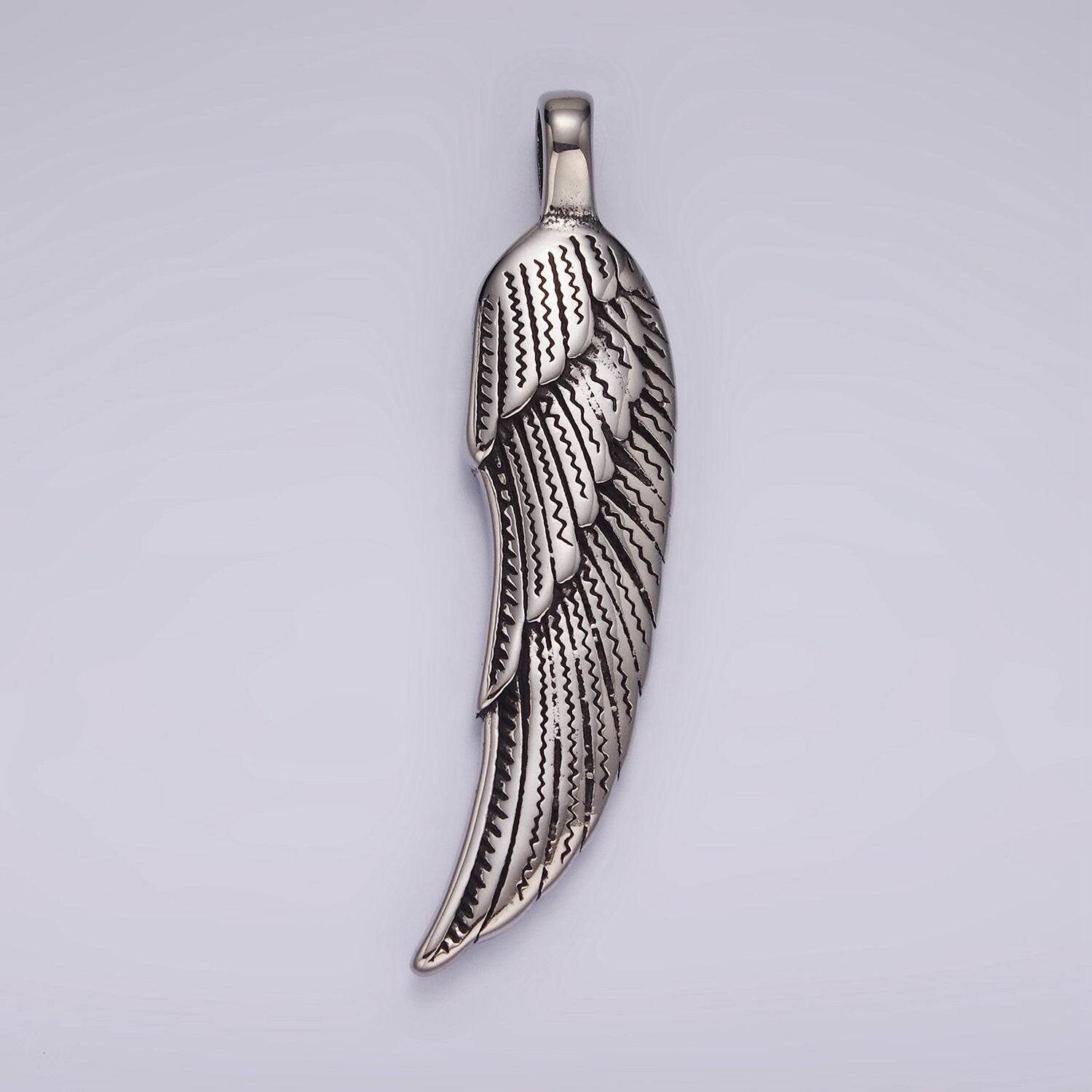 Stainless Steel 62.4mm Angel Wing Pendant | P-876