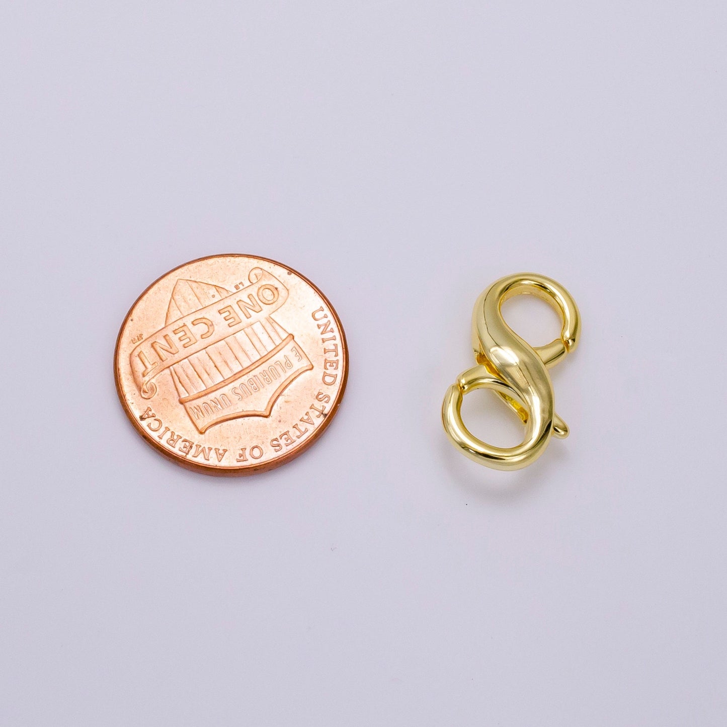 14K Gold Filled 18mm Double Lobster Claw Clasps Jewelry Finding Supply in Gold & Silver | Z-683