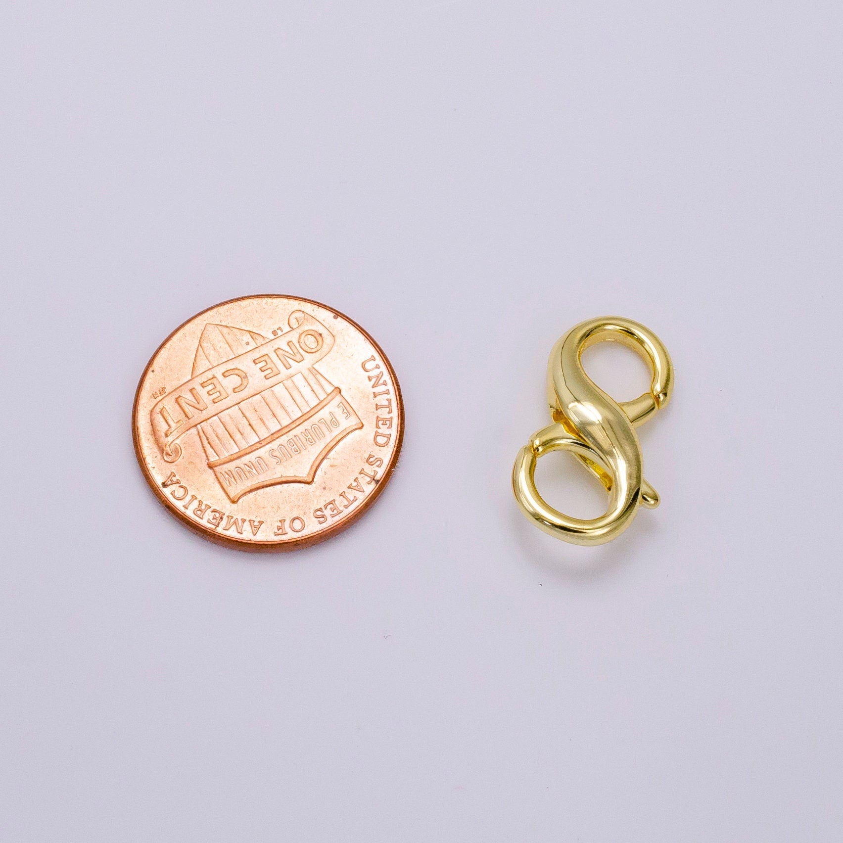 14K Gold Filled 18mm Double Lobster Claw Clasps Jewelry Finding Supply in Gold & Silver | Z-683
