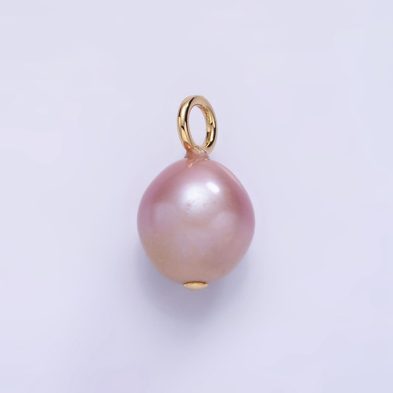 14K Gold Filled Pearl White, Light pink with Gold and Silver Bail | P-1690~P-1691