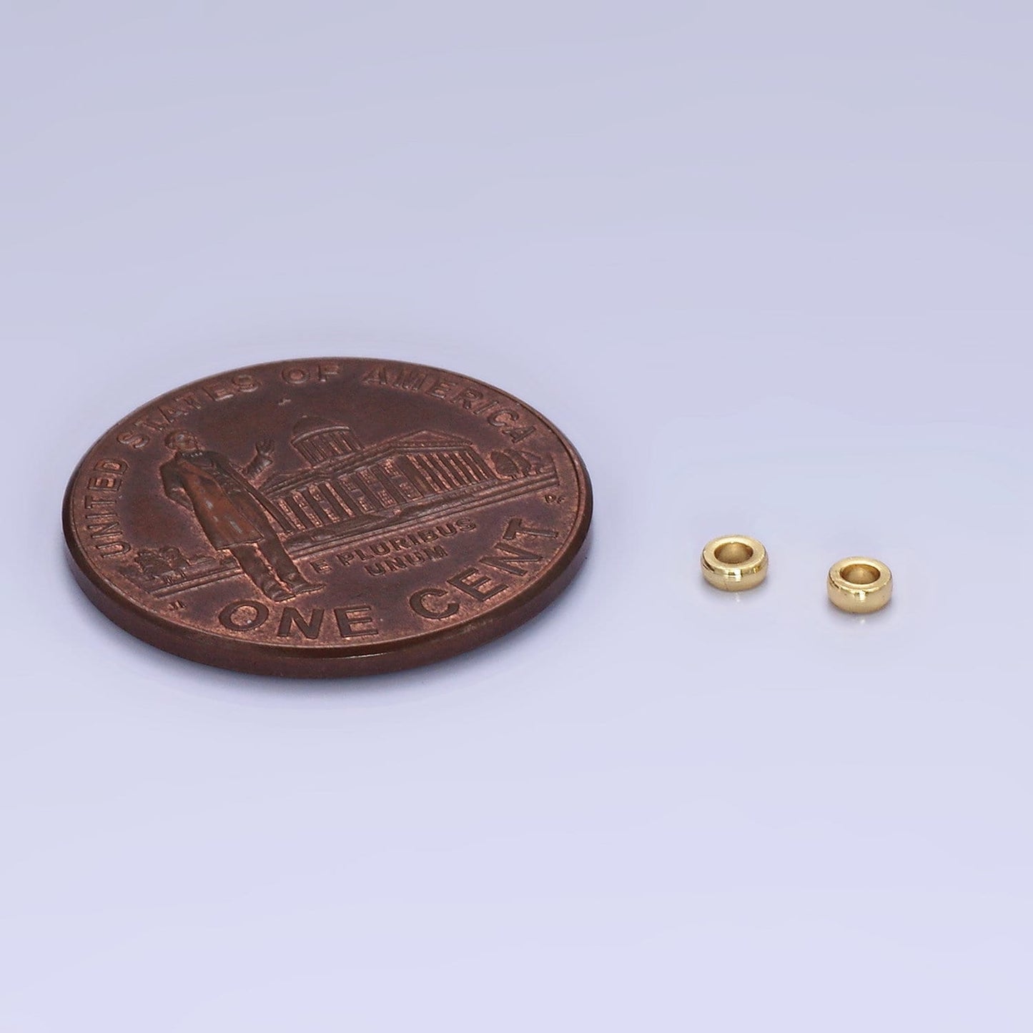14K Gold Filled 2.5mm Rhondelle Mini Minimalist Bead | B876