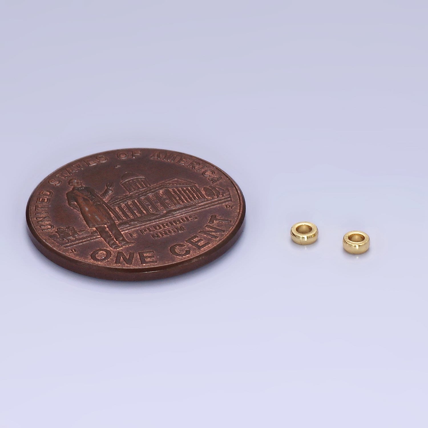 14K Gold Filled 2.5mm Rhondelle Mini Minimalist Bead | B876