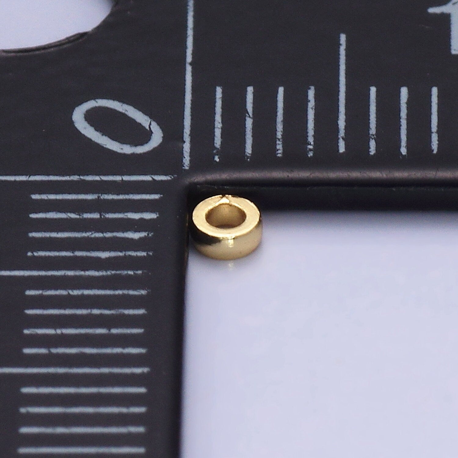 14K Gold Filled 2.5mm Rhondelle Mini Minimalist Bead | B876