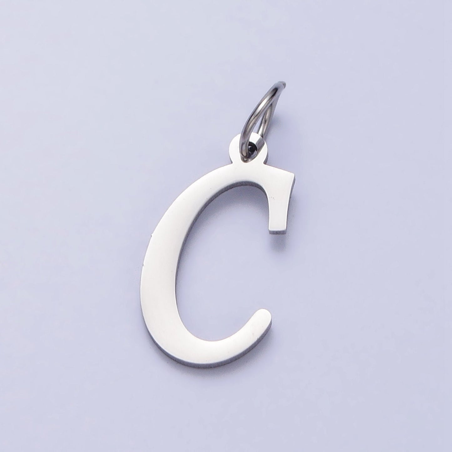 Stainless Steel Script Cursive Initial Letter Pendant Necklace Silver Letter Charm Necklace Custom Initial Necklace Supply for Jewelry A638
