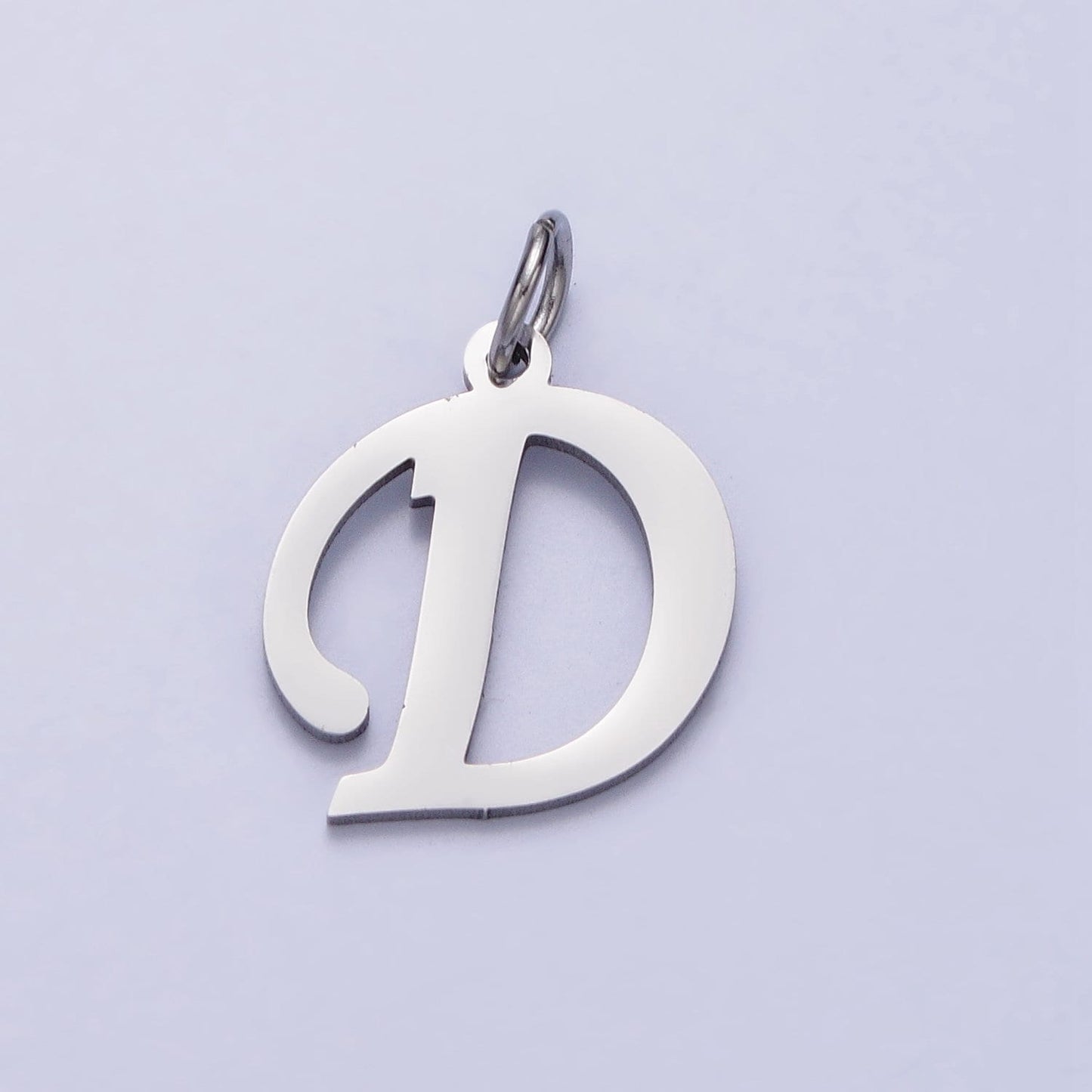 Stainless Steel Script Cursive Initial Letter Pendant Necklace Silver Letter Charm Necklace Custom Initial Necklace Supply for Jewelry A638