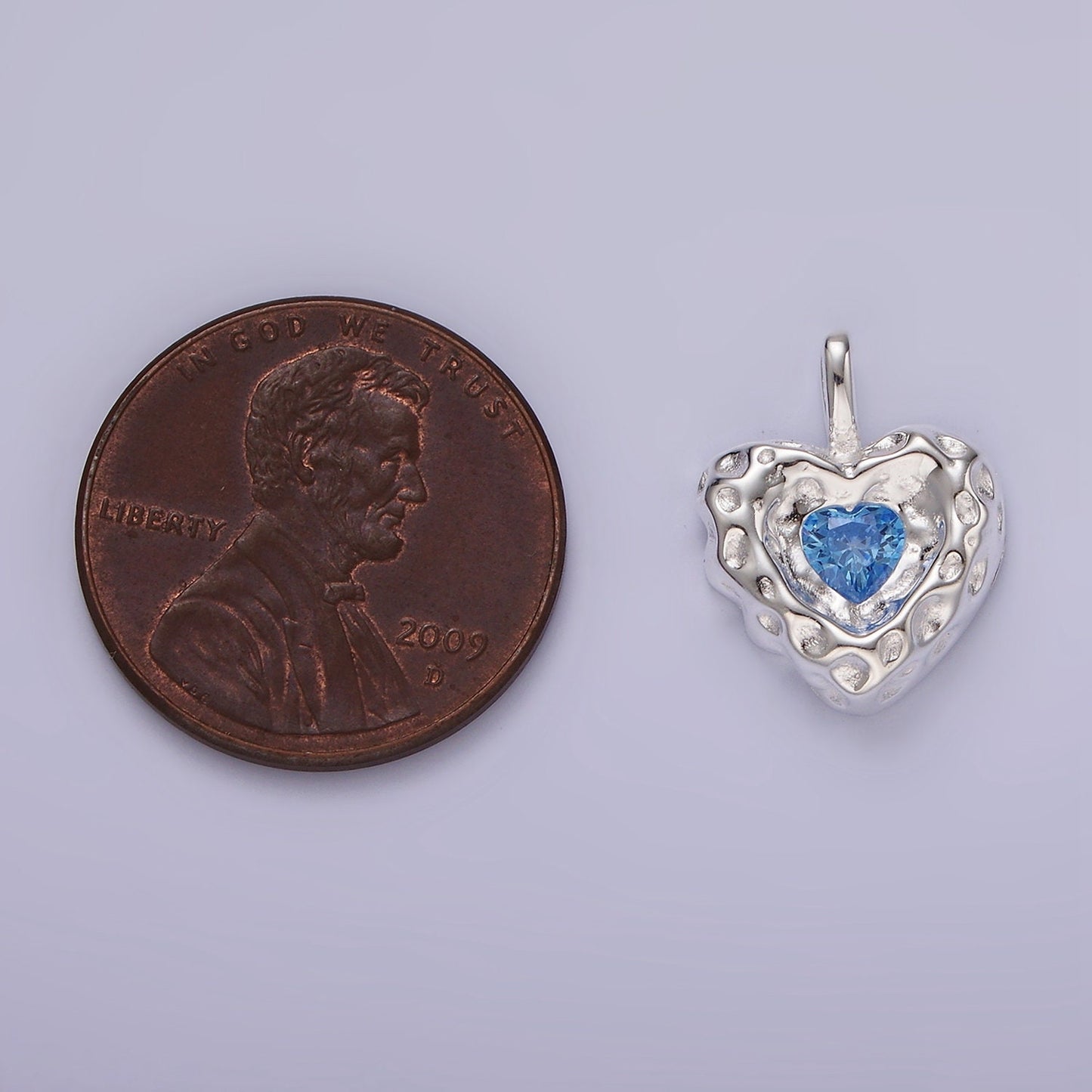 Rustic Heart Charm S925 Sterling Silver Cubic Heart Charm Blue Green Heart Charms Love Jewelry Pendants Necklace Bracelet Charms SL439