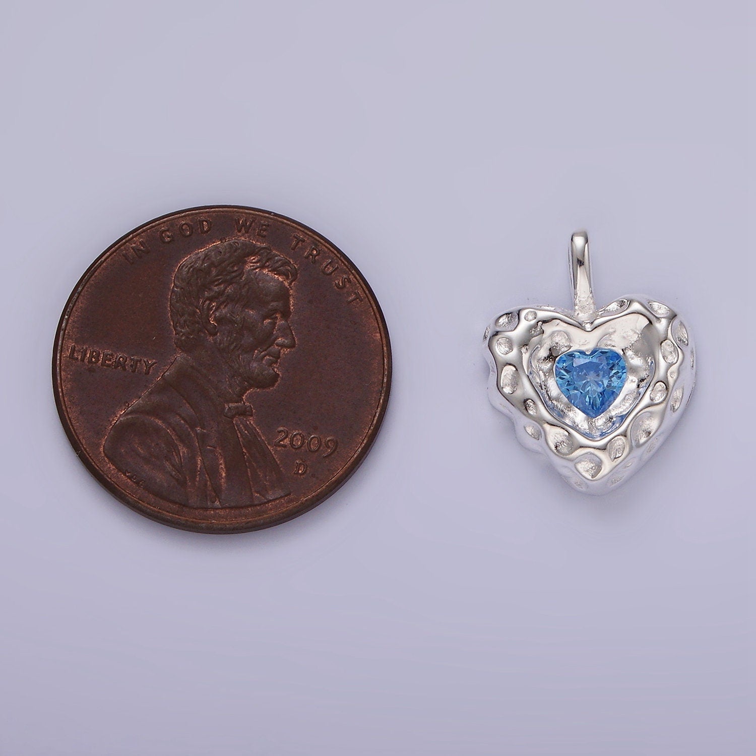 Rustic Heart Charm S925 Sterling Silver Cubic Heart Charm Blue Green Heart Charms Love Jewelry Pendants Necklace Bracelet Charms SL439