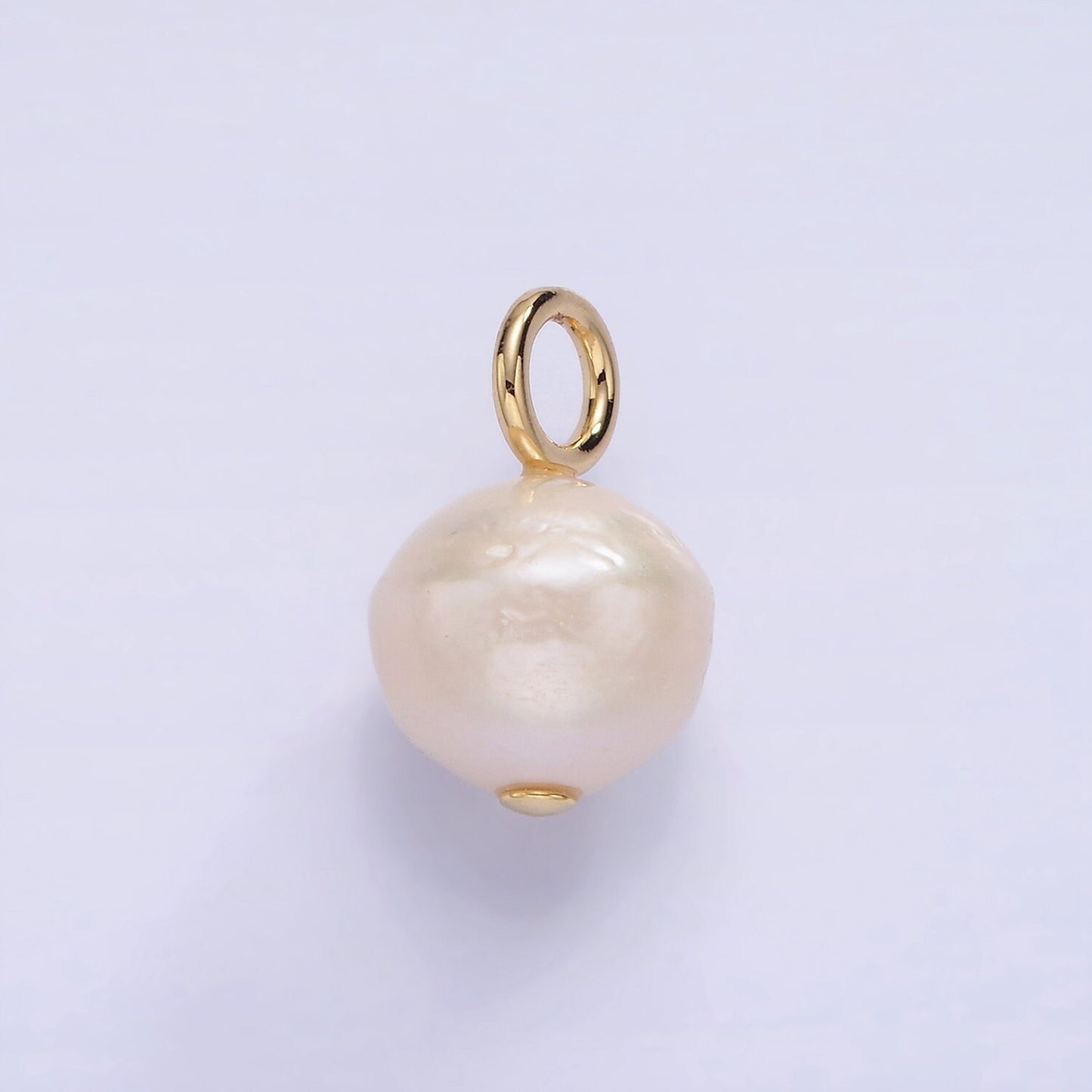 14K Gold Filled Pearl White, Light pink with Gold and Silver Bail | P-1690~P-1691