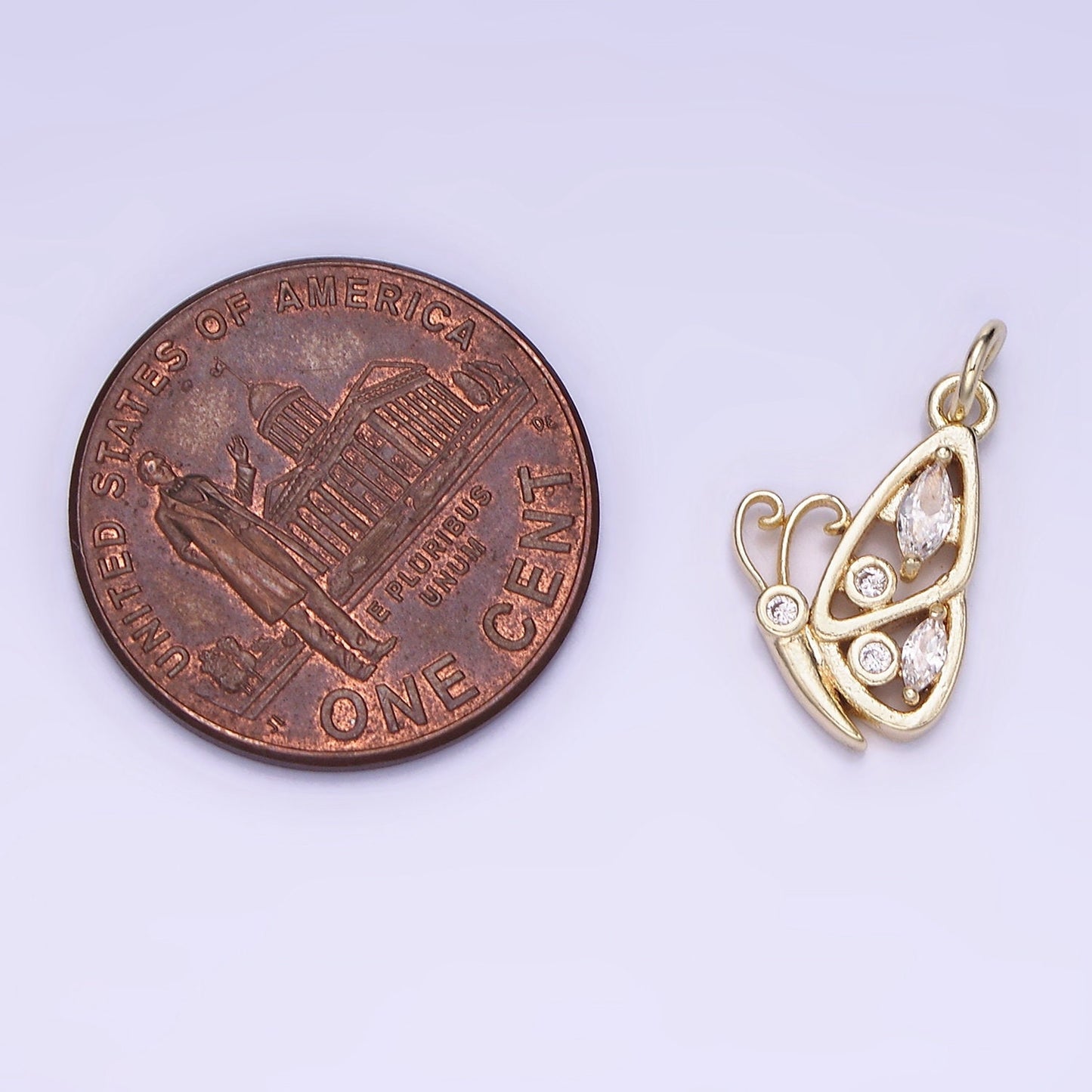 Mini 14k Gold Filled Micro Pave Butterfly Charm, Cubic Zirconia Mariposa Pendant Charm, Charm, For DIY Jewelry AG659