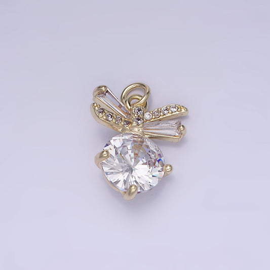 14K Gold Filled Round Bowknot Y2K Charm 10.1mm | AG-677