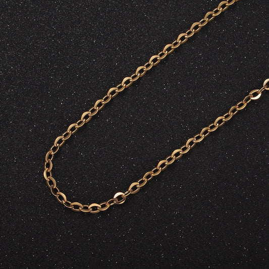 Gold Filled 3.4mm Dainty Cable Rolo Unfinished Chain by Yard in Gold & Silver, 1466