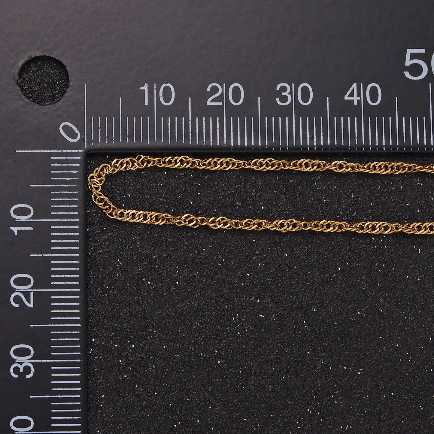 Stainless Steel 14K Gold Plated Singapore Necklace Chain, Perfect for Pendant Necklace, 1467