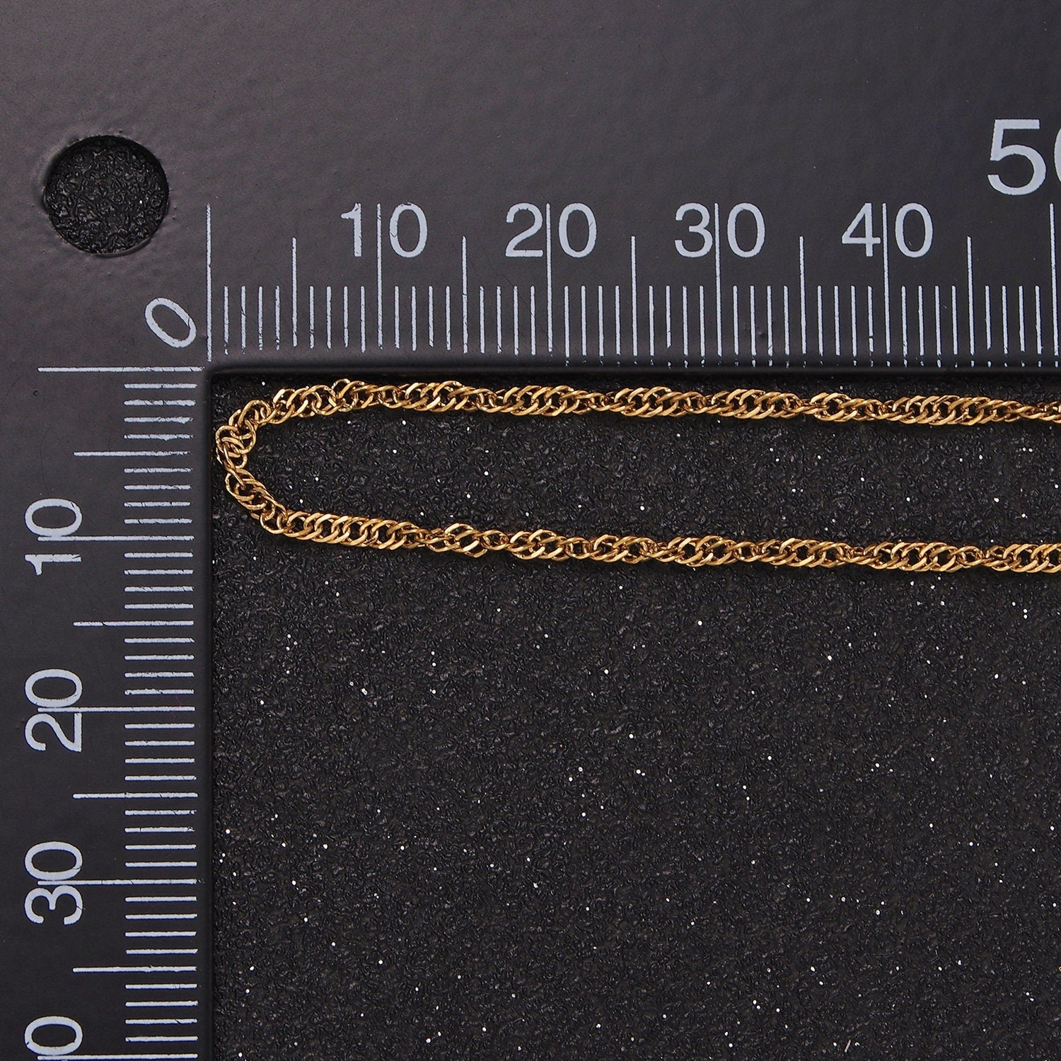 Stainless Steel 14K Gold Plated Singapore Necklace Chain, Perfect for Pendant Necklace, 1467