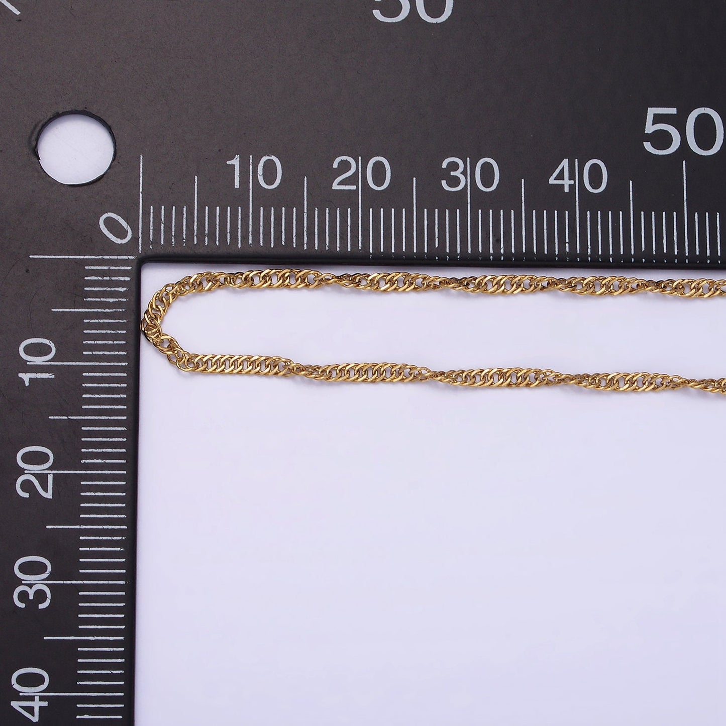 Stainless Steel 14K Gold Plated Singapore Necklace Chain, Perfect for Pendant Necklace, 1467
