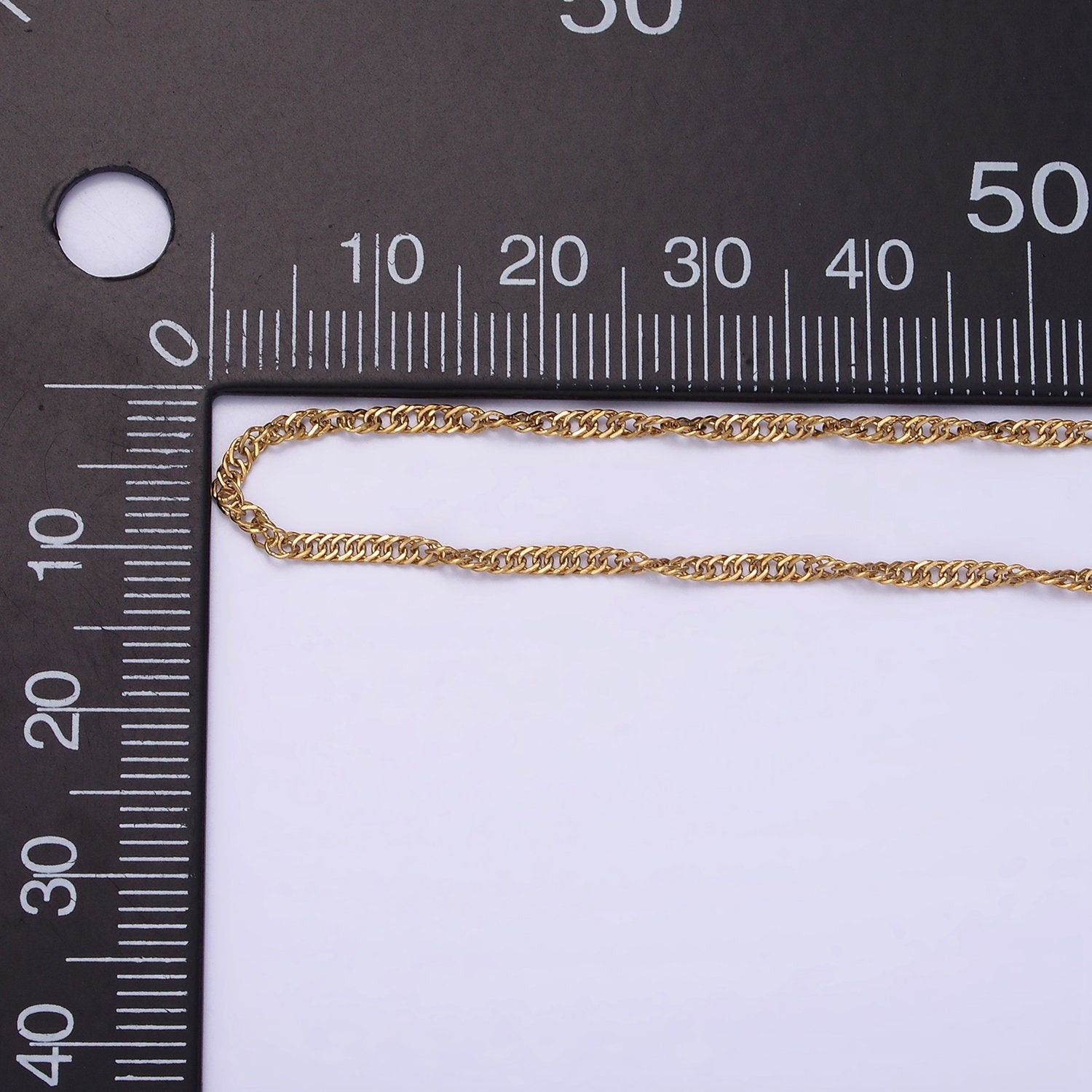 Stainless Steel 14K Gold Plated Singapore Necklace Chain, Perfect for Pendant Necklace, 1467