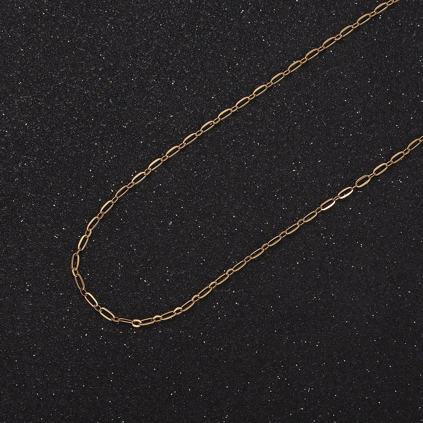 Gold Stainless Steel Rolo Cable Paperclip Chain by Yard, Link Cable Elongate Chain, Wholesale bulk Roll Chain Jewelry Making, 234