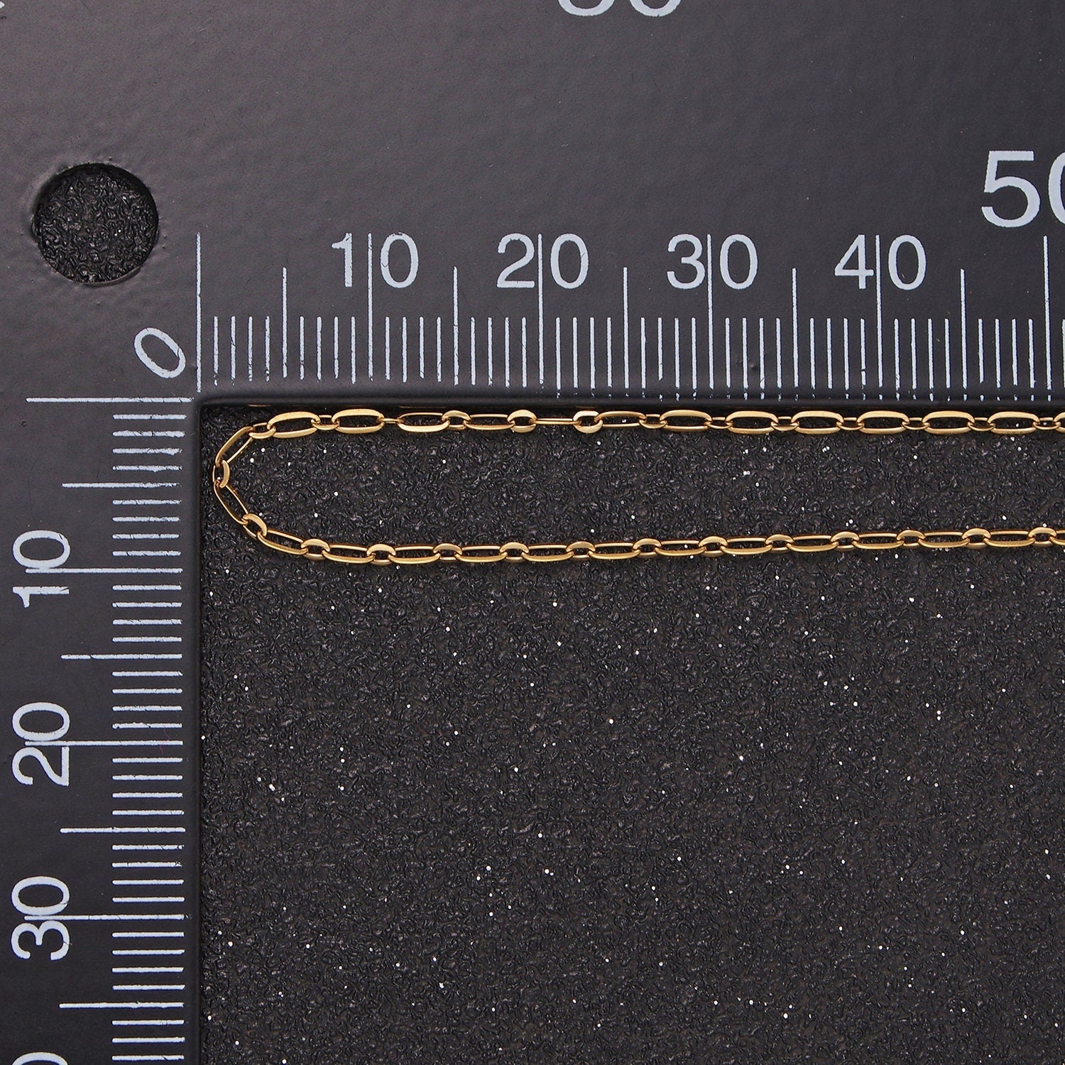 Gold Stainless Steel Rolo Cable Paperclip Chain by Yard, Link Cable Elongate Chain, Wholesale bulk Roll Chain Jewelry Making, 234