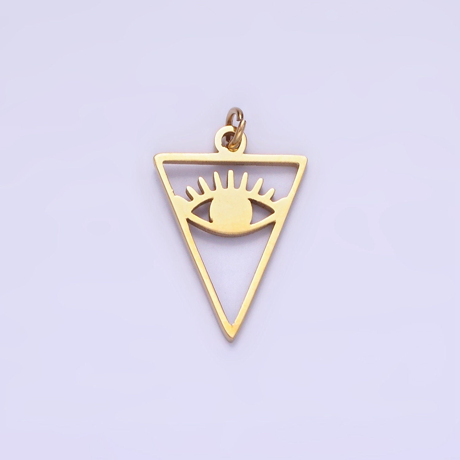 Stainless Steel 16mm Blue Eye in Triangle | P-936