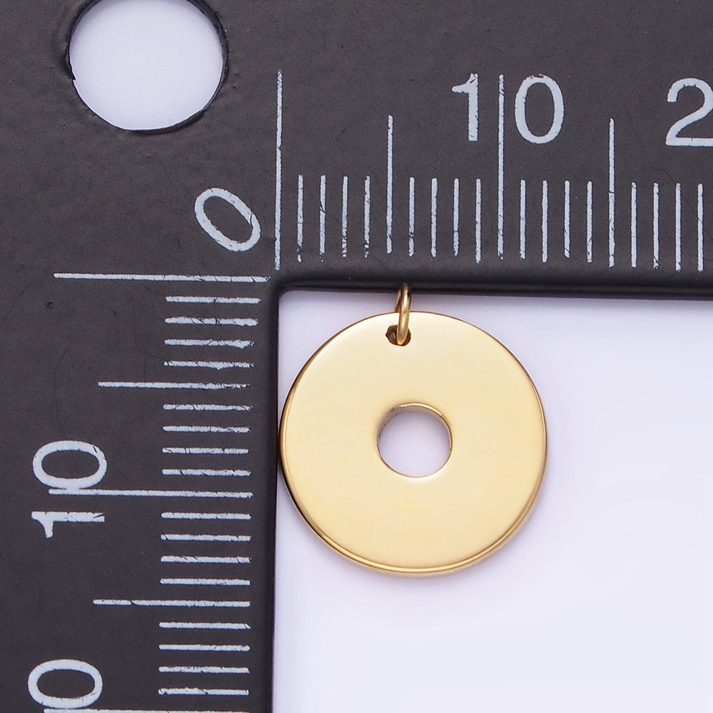 Stainless Steel 13mm Open Donut Round Minimalist Charm | P-934