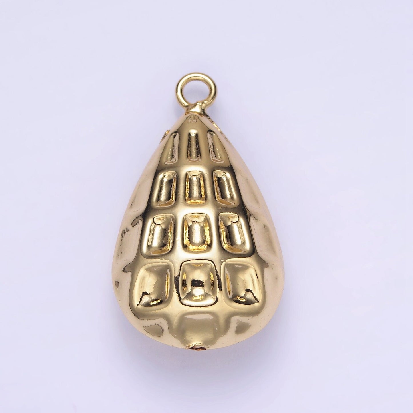Dainty 14K Gold Filled Teardrop Peanut Charm Pendant | W-501