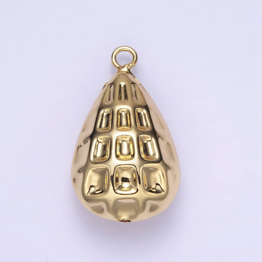 Dainty 14K Gold Filled Teardrop Peanut Charm Pendant | W-501