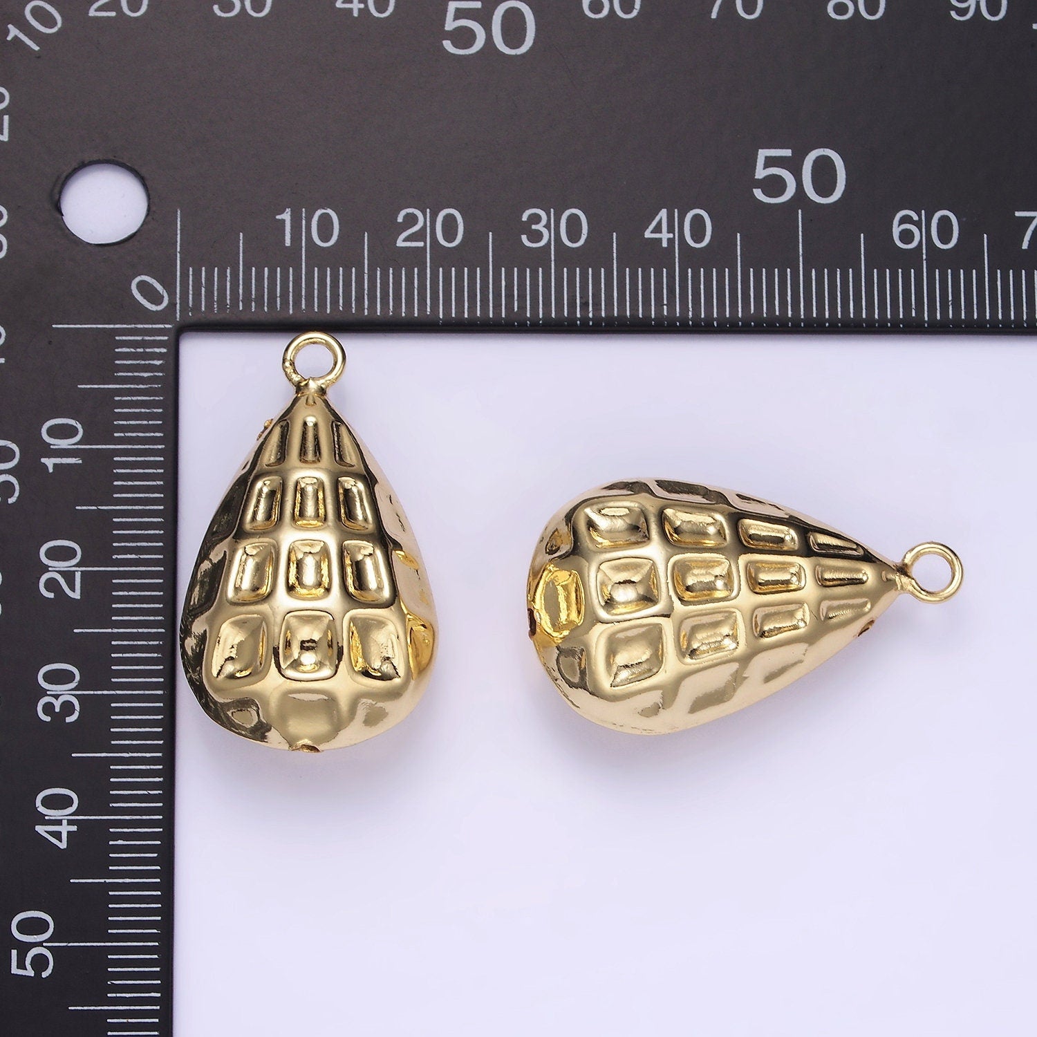 Dainty 14K Gold Filled Teardrop Peanut Charm Pendant | W-501