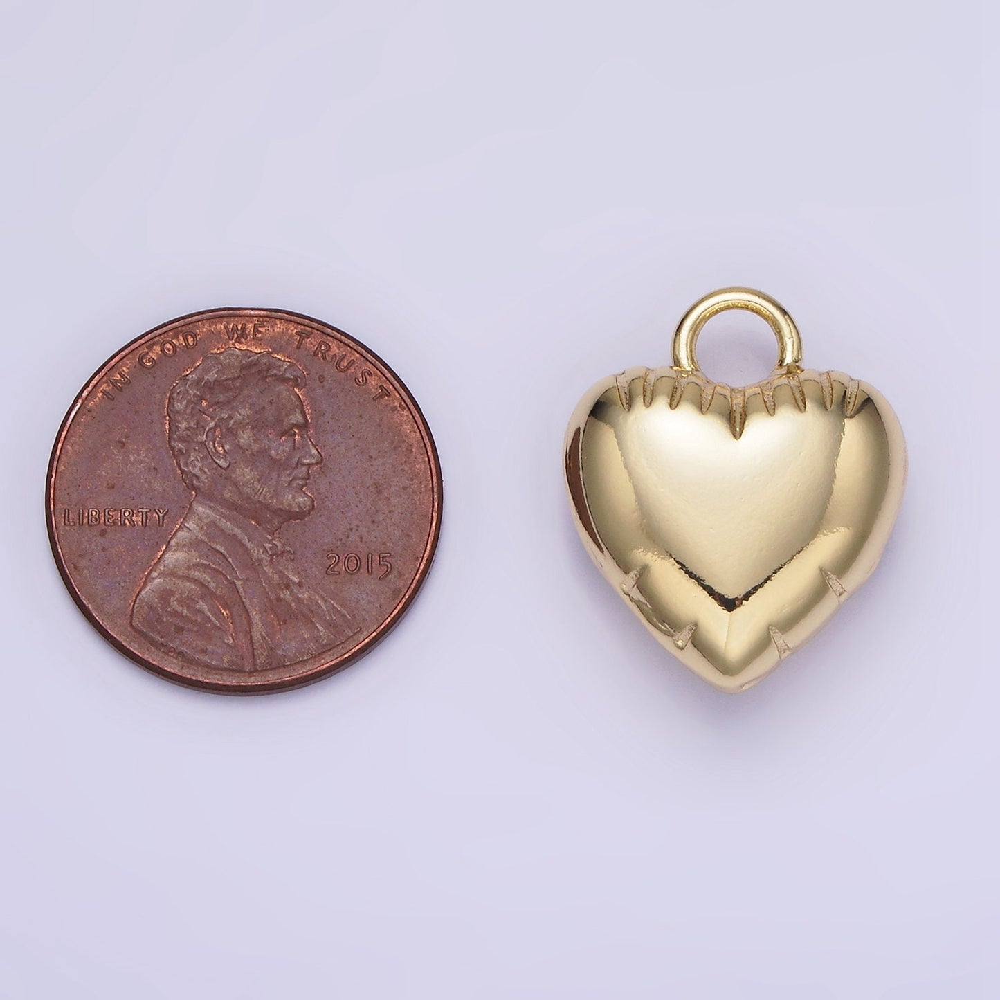 Mini Heart Balloon Charm 14K Gold Filled Love Pendant | W-499